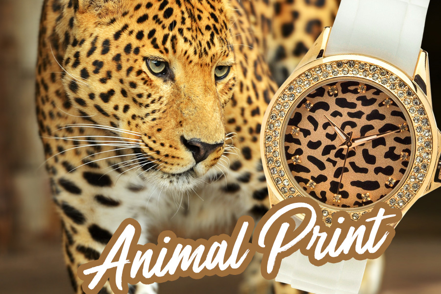 Ceas dama Worwit animal print leopard
