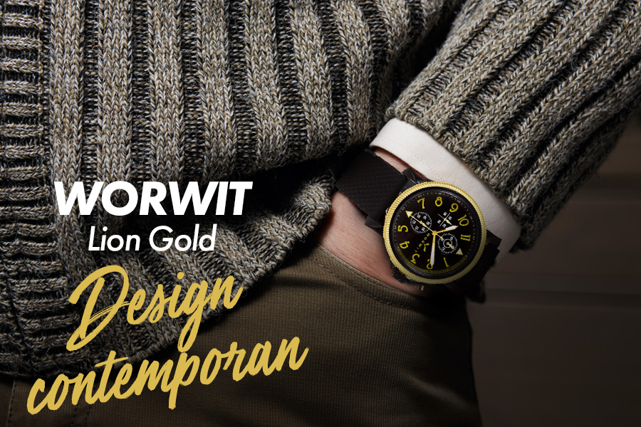 Worwit Lion Gold, ceas barbatesc cu design contemporan